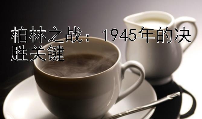 柏林之战：1945年的决胜关键