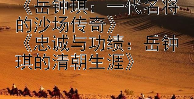 《岳钟琪：一代名将的沙场传奇》
《忠诚与功绩：岳钟琪的清朝生涯》