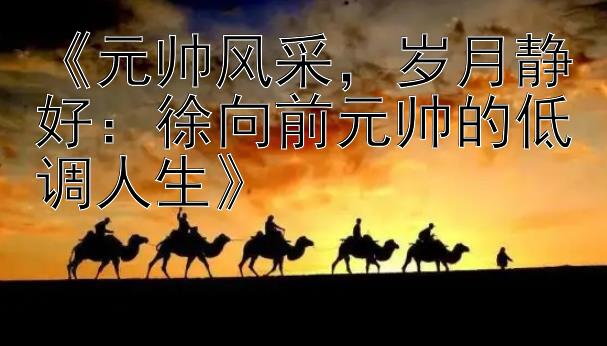 《元帅风采，岁月静好：徐向前元帅的低调人生》